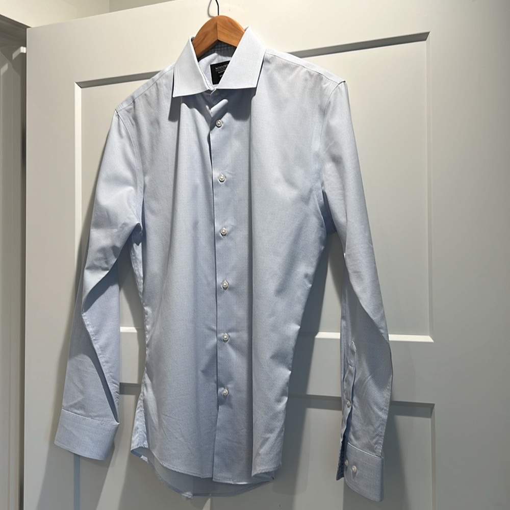 Nordstrom Non-Iron Trim Fit Dress Shirt in Size 15 - Picture 7 of 9